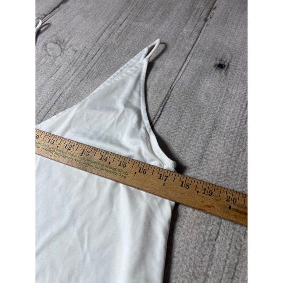 Dear Apple Womens White Double V-Neck Spaghetti Strap Camisole Top CT1716-S3 M - Picture 2 of 6